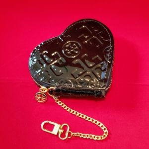 Tory Burch patent leather keychain/coin  wallet